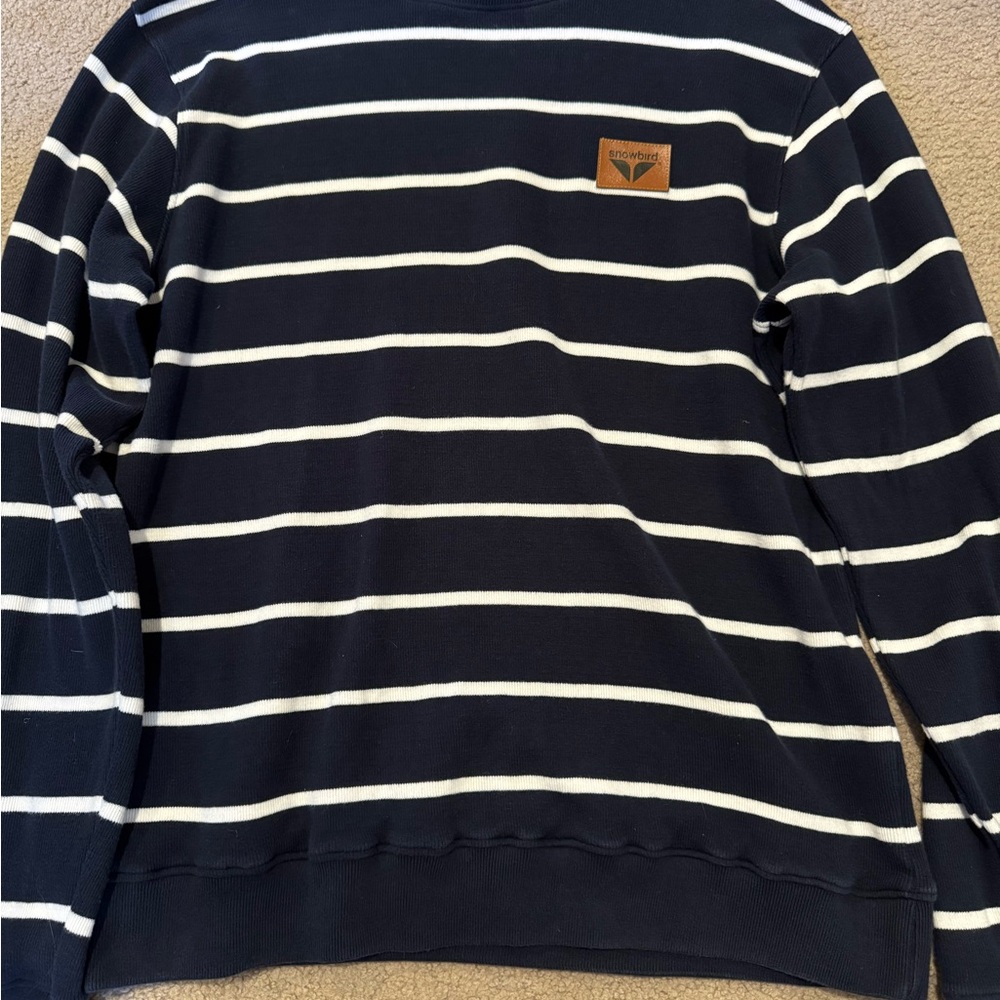 Classic Navy and White Striped Sweater